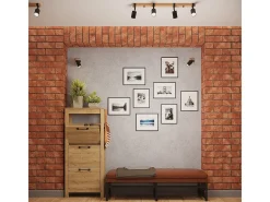 Sollux Lighting Lámparas De Pared Fager Escandinavo De Acero/Madera Natural - 1 Fuentes Luminosas - L.8 X A.13 Cm - /Madera Natural Negro Best