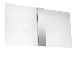 Sollux Lighting Lámparas de pared Feralia moderno de vidrio/acero - 2 fuentes luminosas 3000K - L.35 x A.18 cm - /cromo Blanco Discount