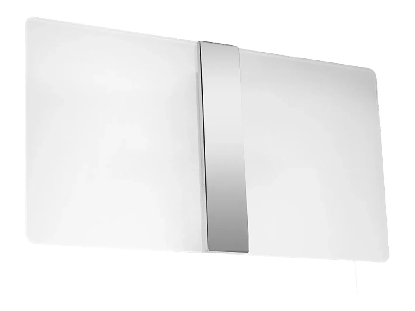 Sollux Lighting Lámparas de pared Feralia moderno de vidrio/acero - 2 fuentes luminosas 3000K - L.35 x A.18 cm - /cromo Blanco Discount