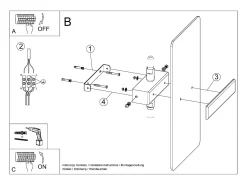 Sollux Lighting Lámparas de pared Feralia moderno de vidrio/acero - 2 fuentes luminosas 3000K - L.35 x A.18 cm - /cromo Blanco Discount