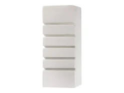 Outlet Sollux Lighting Lámparas de pared Flaam moderno de cerámica/vidrio - 1 fuentes luminosas 4000K - L.10,5 x A.26 cm - Blanco