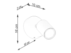 Sollux Lighting Lámparas de pared Flare moderno de acero/madera - 1 fuentes luminosas 3000K - L.16 x A.16 cm - madera blanca Blanco Best