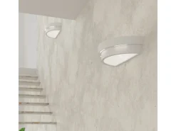 Sollux Lighting Lámparas de pared Gloch moderno de cerámica/vidrio - 1 fuentes luminosas 3000K - L.40 x A.10 cm - Blanco