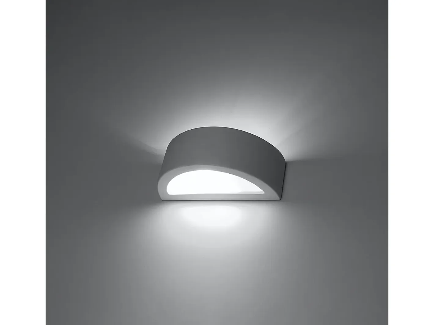 Sollux Lighting Lámparas de pared Gloim moderno de cerámica - 1 fuentes luminosas 4000K - L.20 x A.10 cm - Blanco Hot