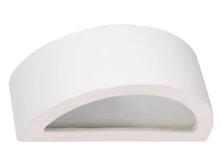 Sollux Lighting Aplique Para Pared-Lámparas de pared Gloim moderno de cerámica - 1 fuentes luminosas 4000K - L.30 x A.15 cm - Blanco