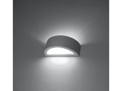Sollux Lighting Aplique Para Pared-Lámparas de pared Gloim moderno de cerámica - 1 fuentes luminosas 4000K - L.30 x A.15 cm - Blanco