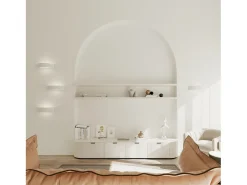 Sollux Lighting Aplique Para Pared-Lámparas de pared Gloim moderno de cerámica - 1 fuentes luminosas 4000K - L.30 x A.15 cm - Blanco