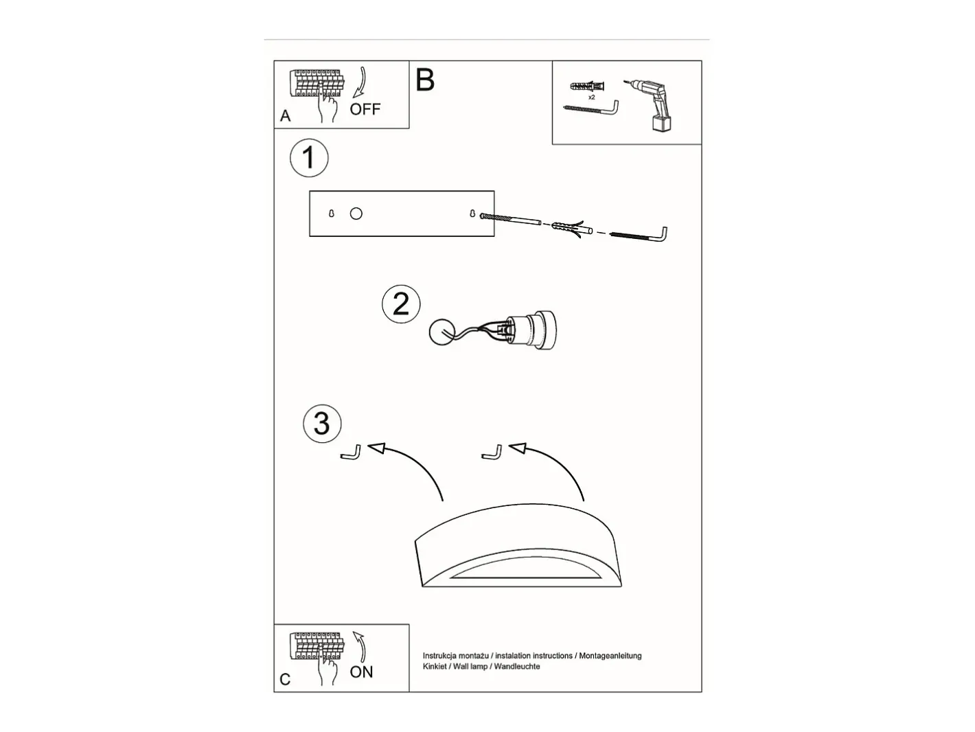 Hot Sollux Lighting Lámparas de pared Gloim moderno de cerámica/vidrio - 1 fuentes luminosas 3000K - L.40,5 x A.10 cm - Negro