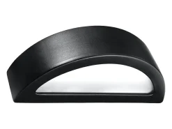 Hot Sollux Lighting Lámparas de pared Gloim moderno de cerámica/vidrio - 1 fuentes luminosas 3000K - L.40,5 x A.10 cm - Negro