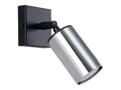 Sollux Lighting Lámpara Suspendida-Lámparas de pared Glois moderno de acero - 1 fuentes luminosas 4000K - L.8 x A.18,5 cm - /cromo Negro