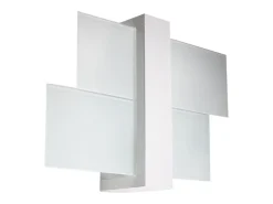Sollux Lighting Aplique Para Pared-Lámparas de pared Ignis escandinavo de madera/vidrio - 1 fuentes luminosas 4000K - L.43 x A.30 cm - Blanco