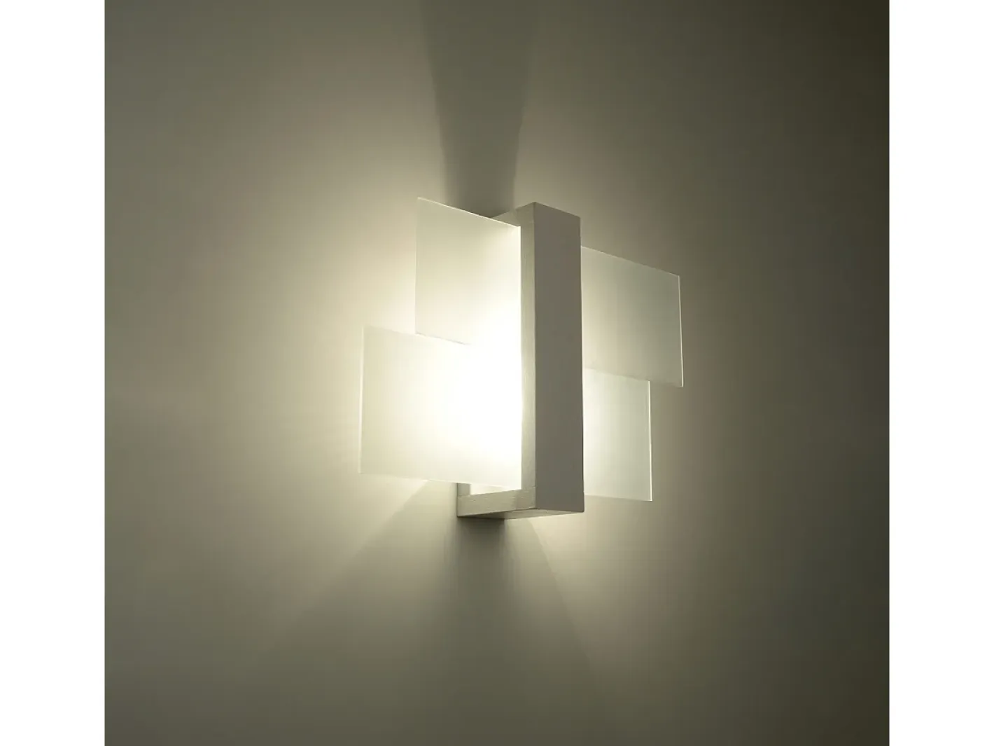 Sollux Lighting Aplique Para Pared-Lámparas de pared Ignis escandinavo de madera/vidrio - 1 fuentes luminosas 4000K - L.43 x A.30 cm - Blanco
