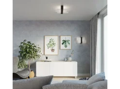 Sollux Lighting Lámparas de pared Ignis escandinavo de madera/vidrio - 1 fuentes luminosas 4000K - L.43 x A.30 cm - wengué Beige