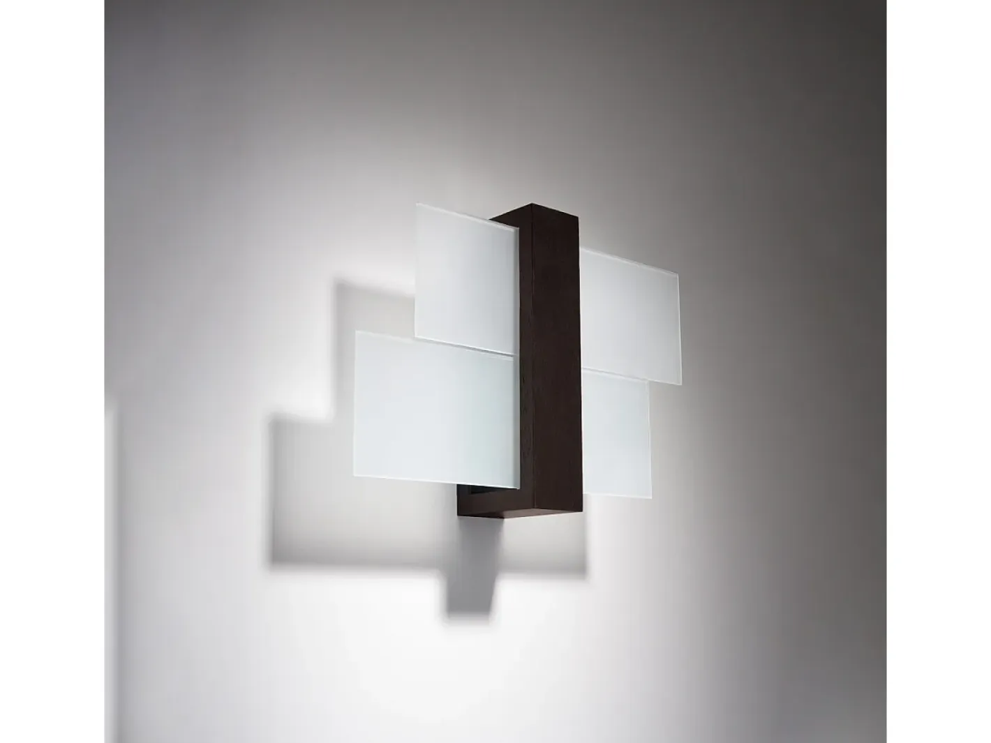 Sollux Lighting Aplique Para Pared-Lámparas de pared Ignis escandinavo de madera/vidrio - 1 fuentes luminosas 3000K - L.43 x A.30 cm - wengué Beige
