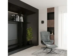 Sale Sollux Lighting Lámparas de pared Ignisra moderno de acero - 1 fuentes luminosas 4000K - L.21 x A.23 cm - Negro