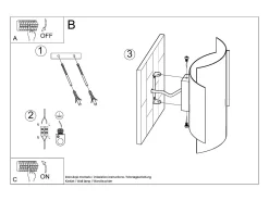 Online Sollux Lighting Lámparas de pared Influx industrial de acero - 1 fuentes luminosas 4000K - L.22 x A.23 cm - Blanco