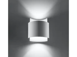 Online Sollux Lighting Lámparas de pared Influx industrial de acero - 1 fuentes luminosas 4000K - L.22 x A.23 cm - Blanco