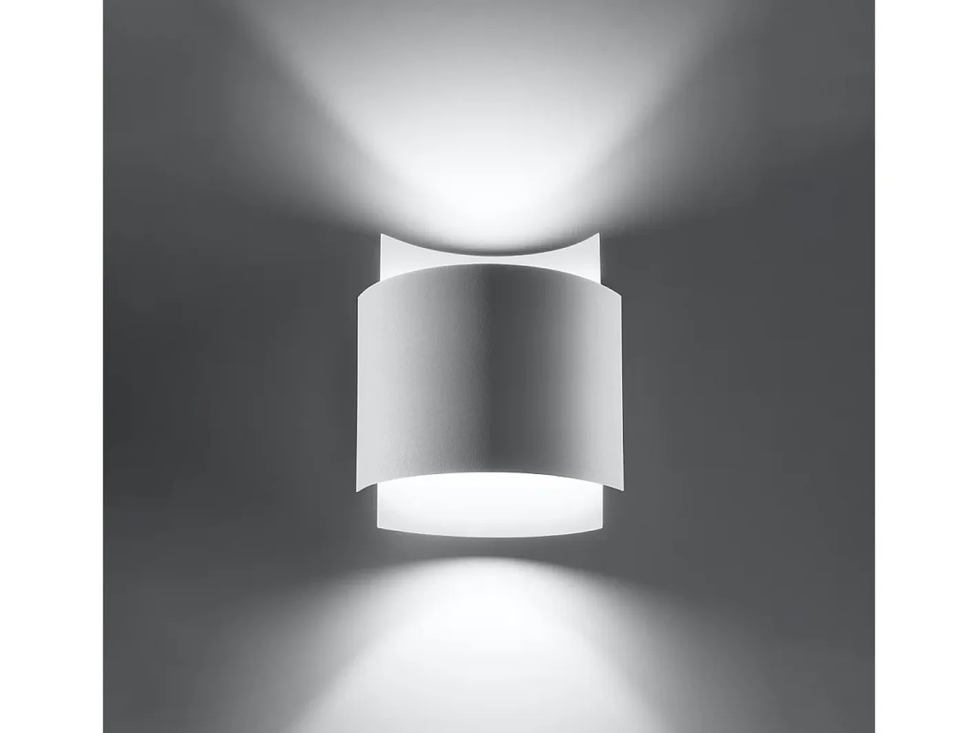 Online Sollux Lighting Lámparas de pared Influx industrial de acero - 1 fuentes luminosas 4000K - L.22 x A.23 cm - Blanco