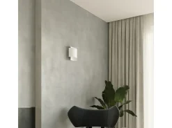 Online Sollux Lighting Lámparas de pared Influx industrial de acero - 1 fuentes luminosas 4000K - L.22 x A.23 cm - Blanco
