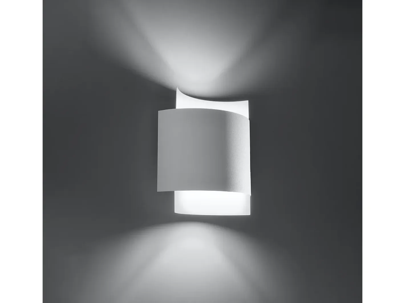 Online Sollux Lighting Lámparas de pared Influx industrial de acero - 1 fuentes luminosas 4000K - L.22 x A.23 cm - Blanco