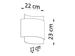 Online Sollux Lighting Lámparas de pared Influx industrial de acero - 1 fuentes luminosas 4000K - L.22 x A.23 cm - Blanco