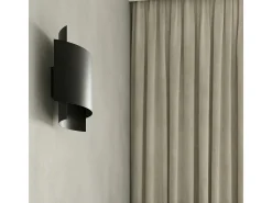 Online Sollux Lighting Lámparas de pared Influx industrial de acero - 1 fuentes luminosas 3000K - L.22 x A.23 cm - Negro