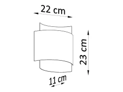 Online Sollux Lighting Lámparas de pared Influx industrial de acero - 1 fuentes luminosas 3000K - L.22 x A.23 cm - Negro
