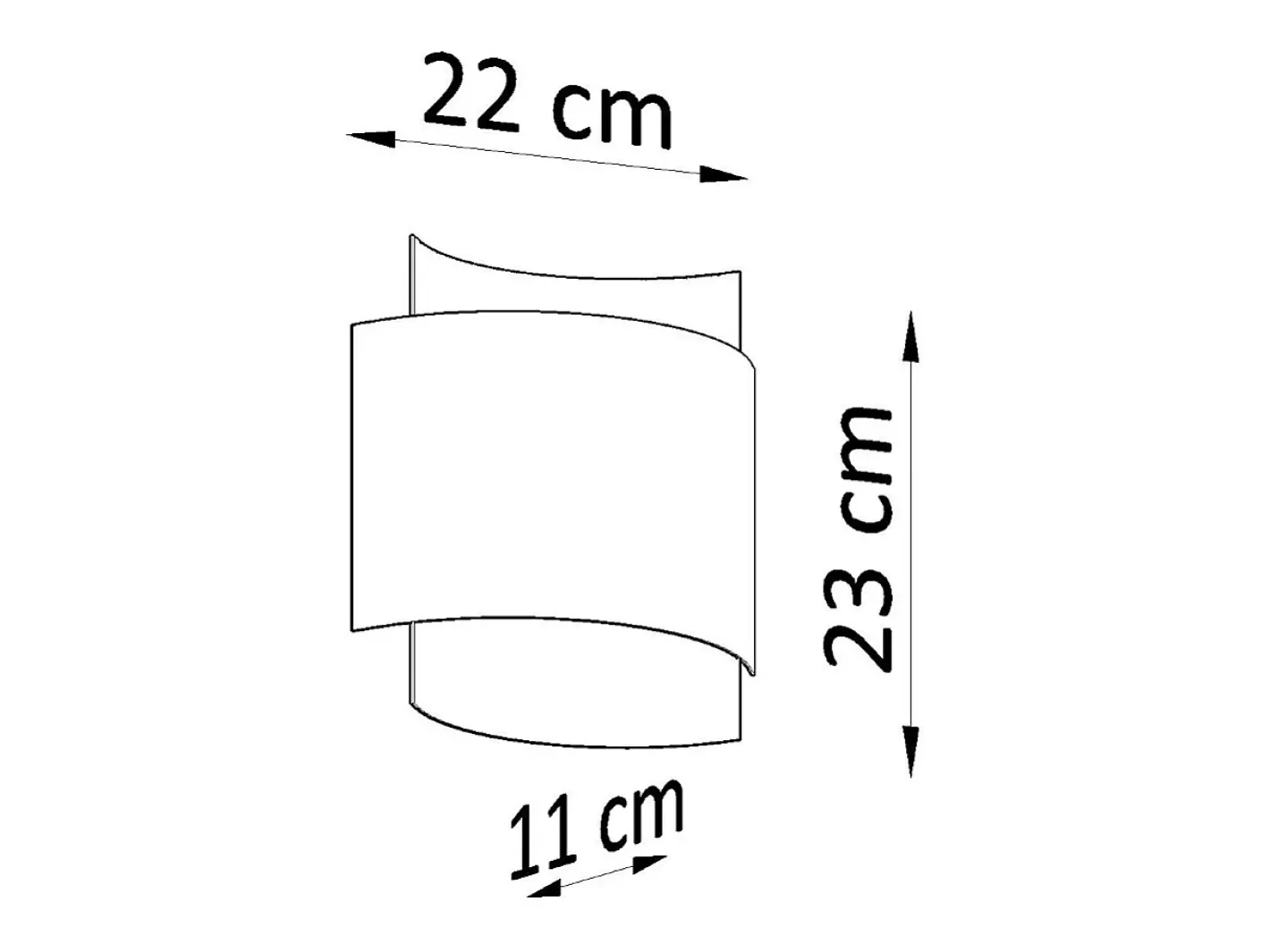 Online Sollux Lighting Lámparas de pared Influx industrial de acero - 1 fuentes luminosas 3000K - L.22 x A.23 cm - Negro