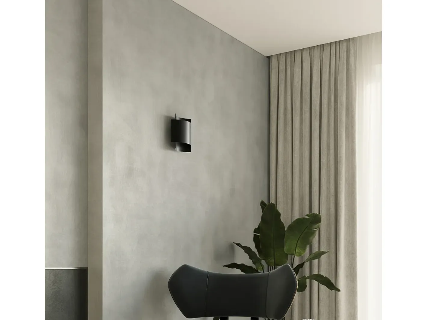 Online Sollux Lighting Lámparas de pared Influx industrial de acero - 1 fuentes luminosas 3000K - L.22 x A.23 cm - Negro