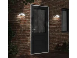 Lámparas de pared LED de exterior 2 uds aluminio fundido ES192247 Negro Hot