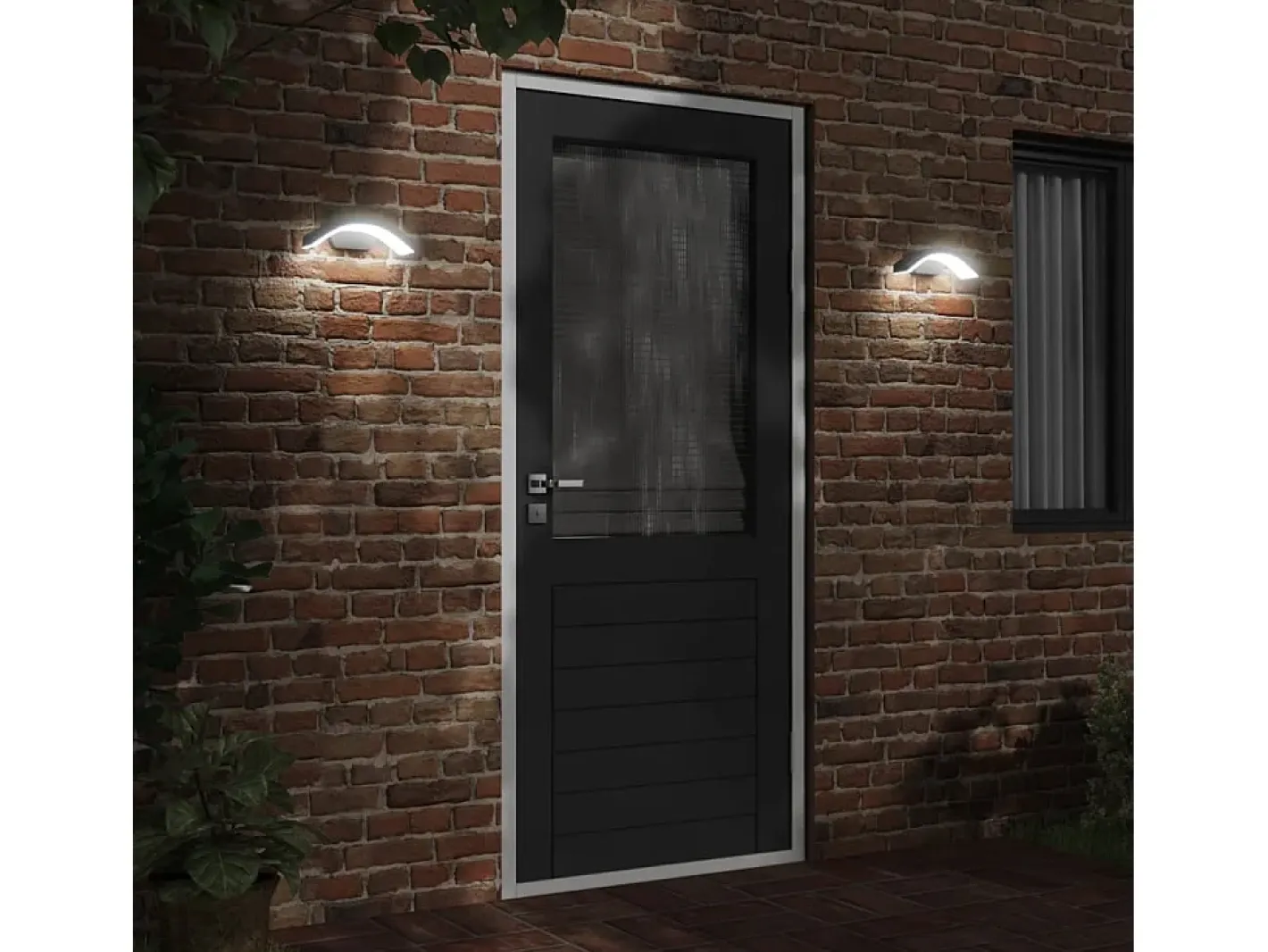 Lámparas de pared LED de exterior 2 uds aluminio fundido ES192247 Negro Hot