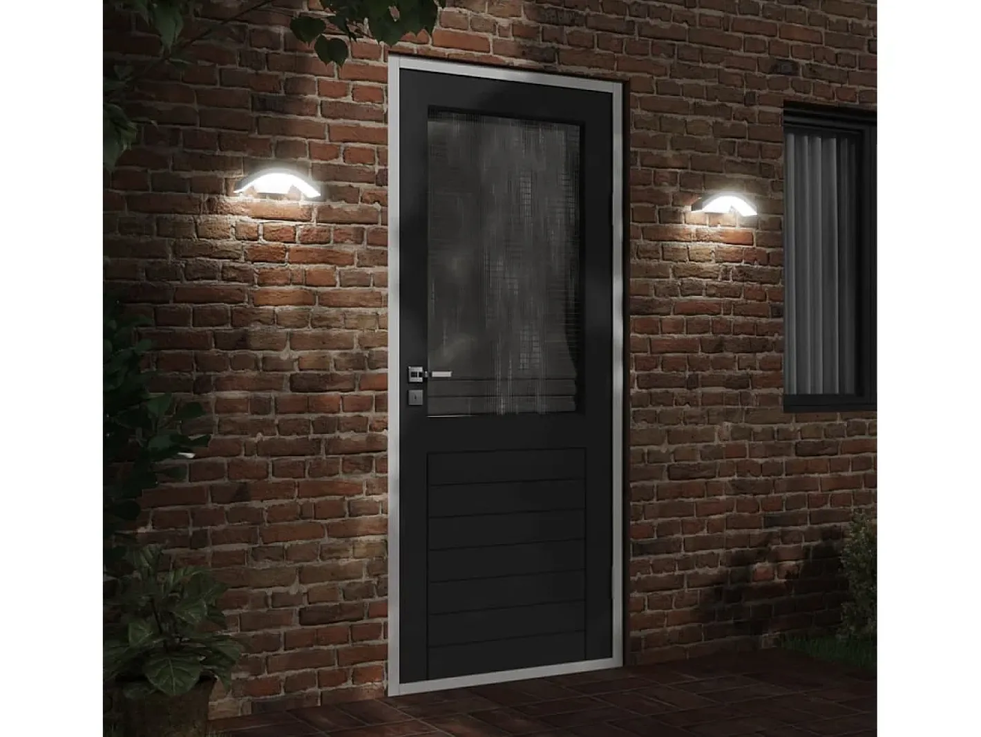 Best Lámparas de pared LED de exterior 2 uds aluminio fundido ES524556 Blanco