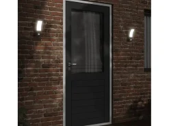 Lámparas de pared LED exterior con sensor 2 uds aluminio ES134150 Negro Sale