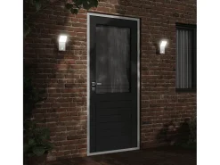 Aplique Para Pared-Lámparas de pared LED exterior con sensor 2 uds aluminio ES940589 Blanco
