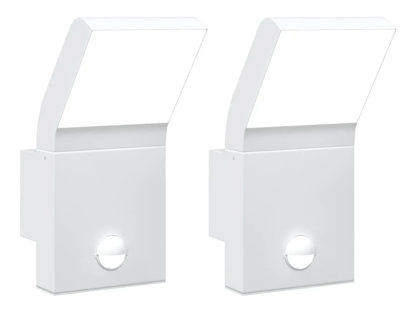 Aplique Para Pared-Lámparas de pared LED exterior con sensor 2 uds aluminio ES940589 Blanco