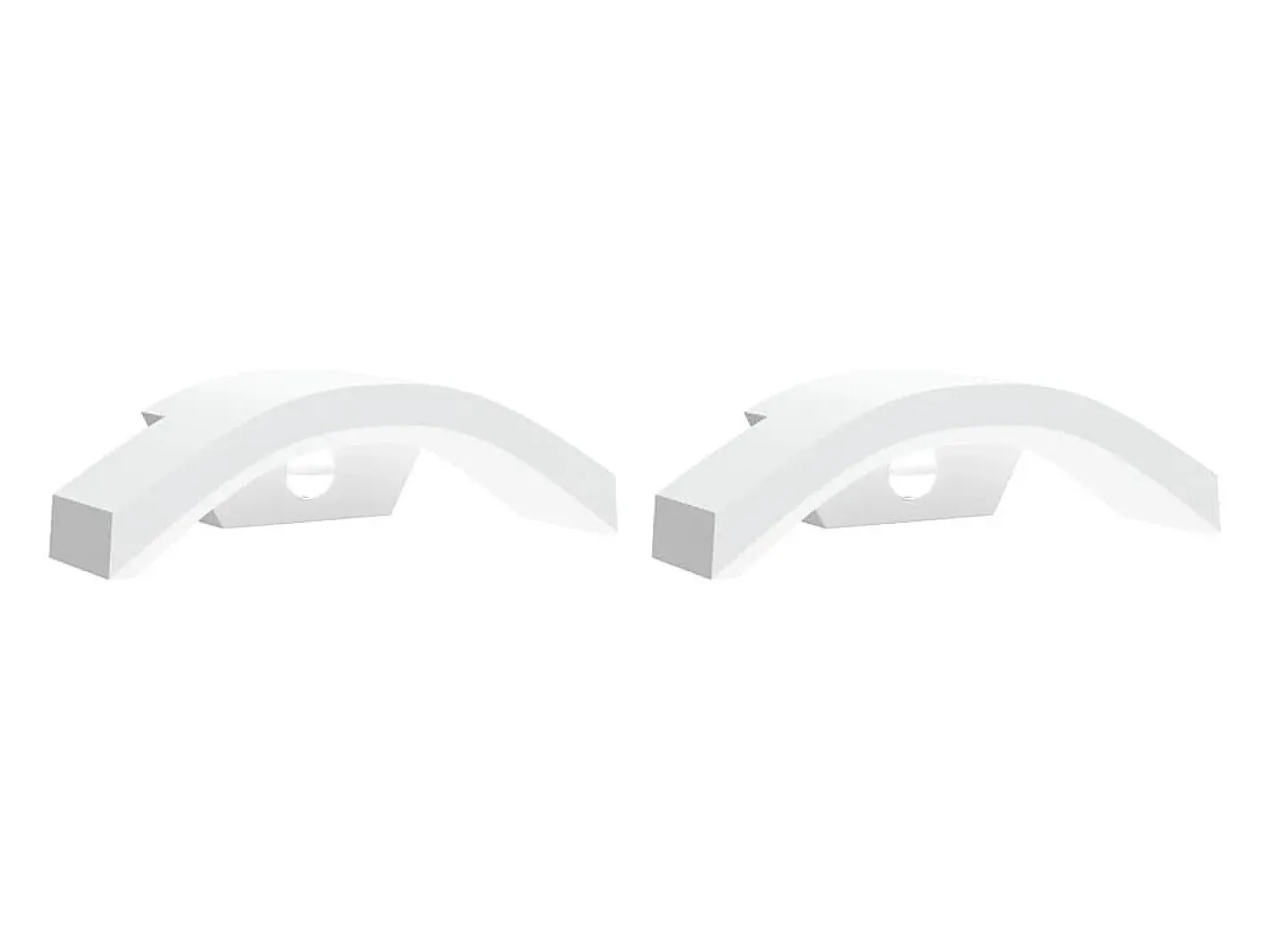 Aplique Para Pared-Lámparas de pared LED exterior con sensor 2 uds aluminio ES415522 Blanco