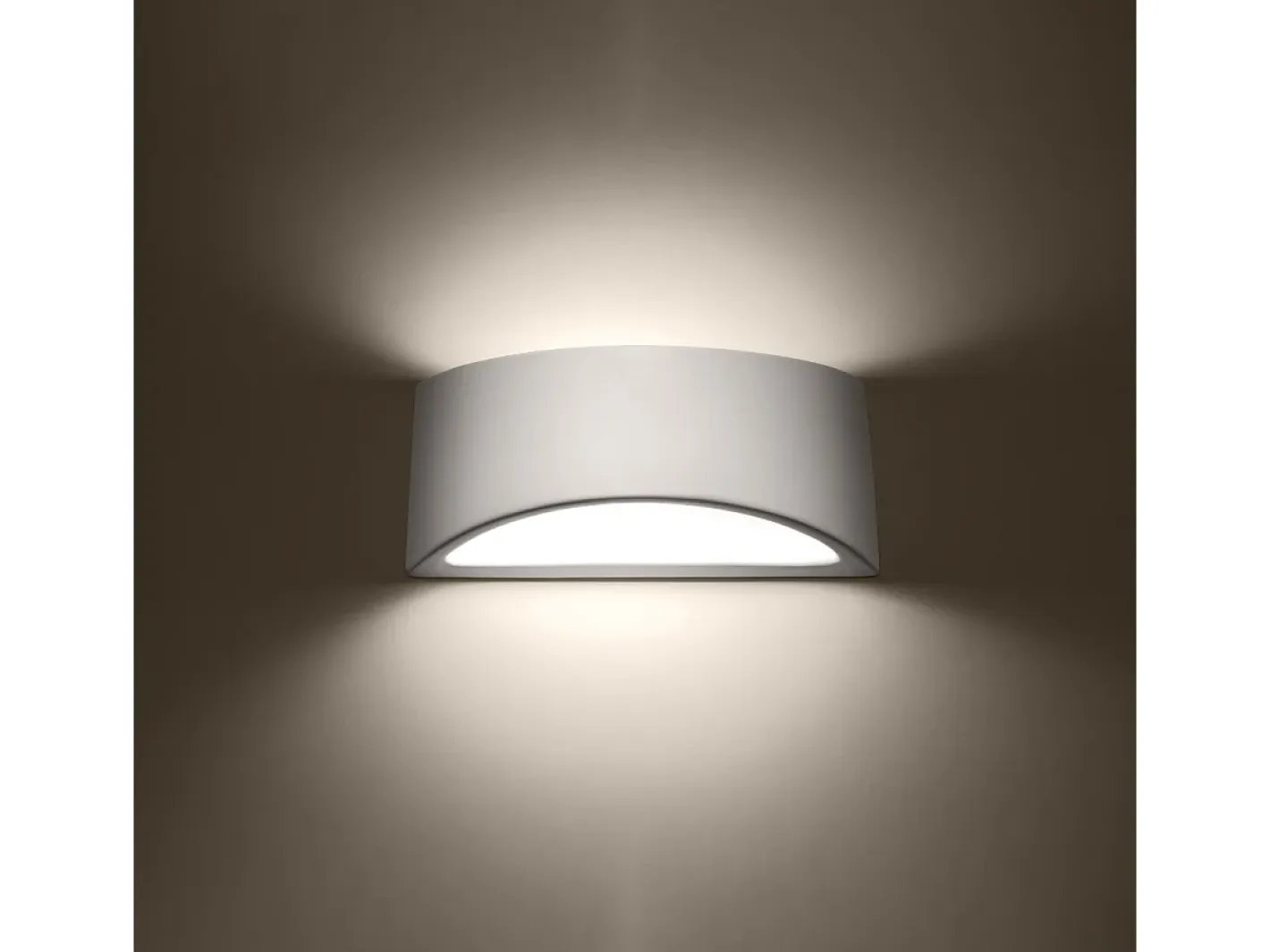 Sollux Lighting Aplique Para Pared-Lámparas de pared Litte moderno de cerámica - 1 fuentes luminosas 4000K - L.31,5 x A.14,5 cm - Blanco