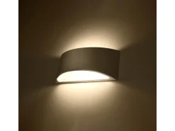 Sollux Lighting Aplique Para Pared-Lámparas de pared Litte moderno de cerámica - 1 fuentes luminosas 4000K - L.31,5 x A.14 cm - Blanco
