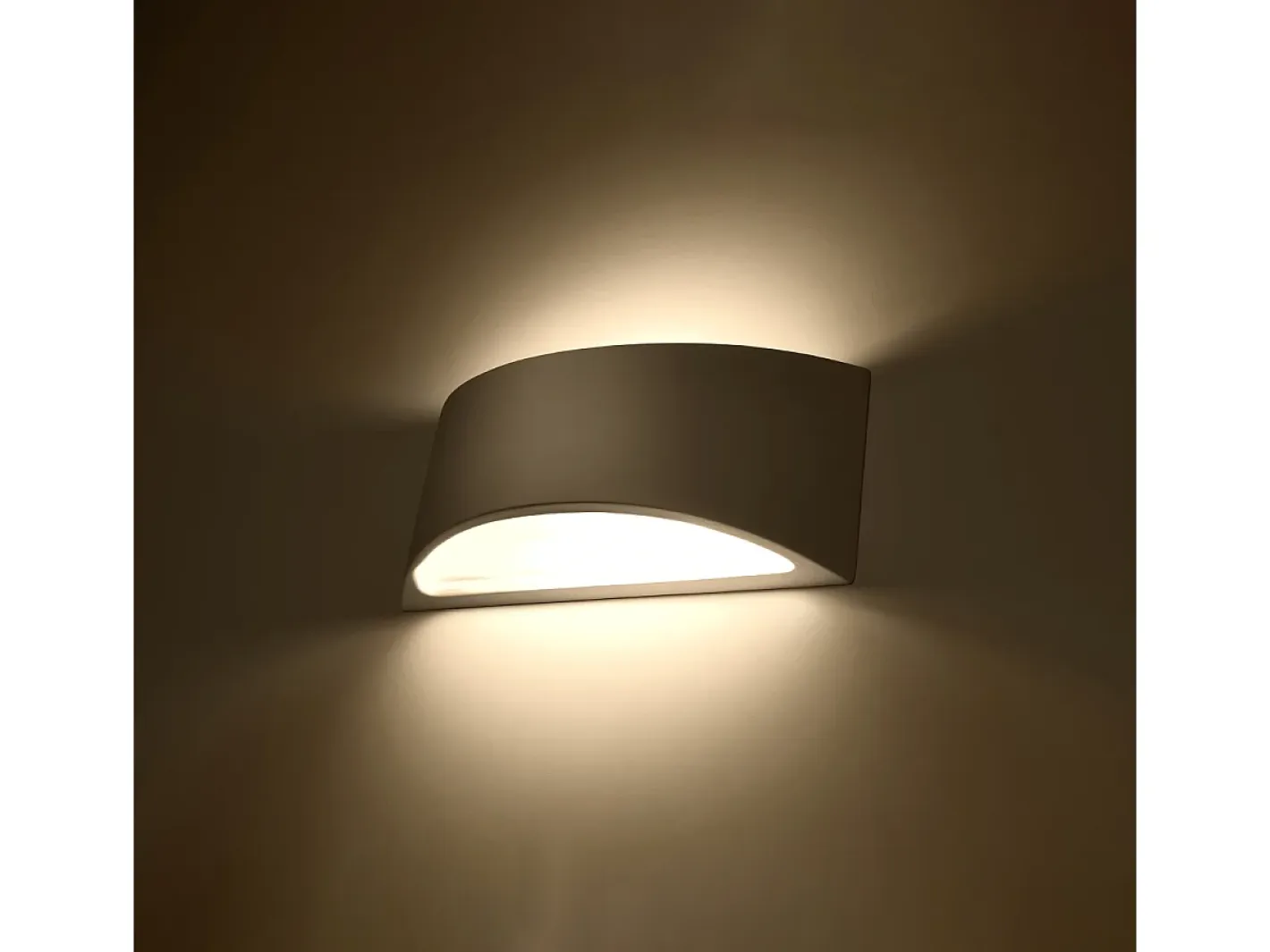 Sollux Lighting Aplique Para Pared-Lámparas de pared Litte moderno de cerámica - 1 fuentes luminosas 4000K - L.31,5 x A.14 cm - Blanco