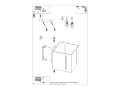 Sollux Lighting Aplique Para Pared-Lámparas de pared Luminara moderno de aluminio - 1 fuentes luminosas 3000K - L.10 x A.10 cm - Negro