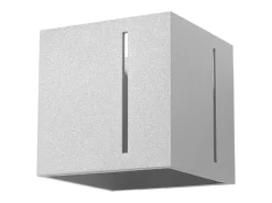 Sollux Lighting Aplique Para Pared-Lámparas de pared Luminara moderno de aluminio - 1 fuentes luminosas 3000K - L.10 x A.10 cm - Gris