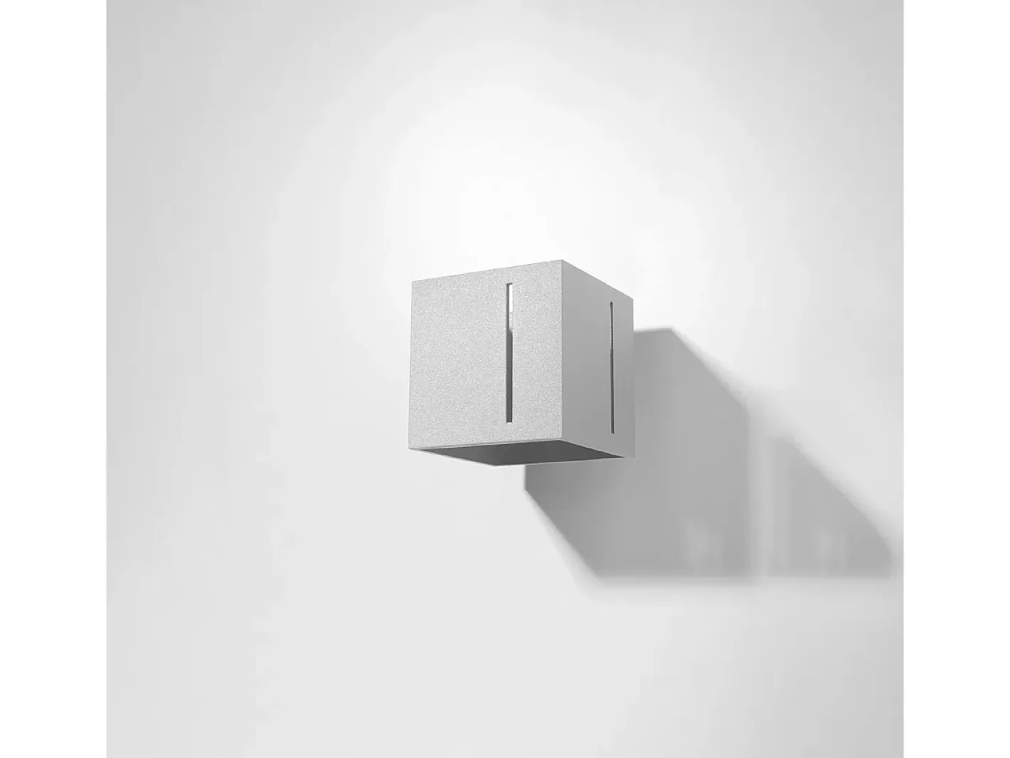 Sollux Lighting Aplique Para Pared-Lámparas de pared Luminara moderno de aluminio - 1 fuentes luminosas 3000K - L.10 x A.10 cm - Gris