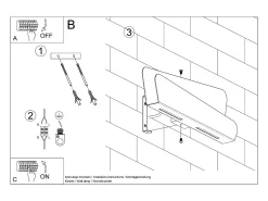 Sale Sollux Lighting Lámparas de pared Lumivea moderno de acero - 2 fuentes luminosas 4000K - L.40 x A.15 cm - Blanco