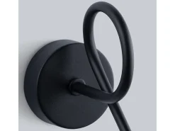 Sollux Lighting Aplique Para Pared-Lámparas de pared Lunova moderno de acero - 1 fuentes luminosas 3000K - L.15 x A.30 cm - Negro