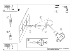 Sollux Lighting Aplique Para Pared-Lámparas de pared Lunova moderno de acero - 1 fuentes luminosas 3000K - L.15 x A.30 cm - Negro