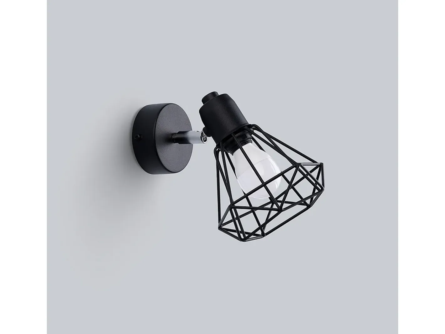 Sollux Lighting Lámparas de pared Lunova moderno de acero - 1 fuentes luminosas 3000K - L.18 x A.18 cm - Negro Discount