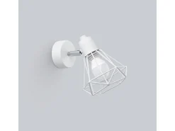 Clearance Sollux Lighting Lámparas de pared Lunova moderno de acero - 1 fuentes luminosas 3000K - L.18 x A.18 cm - Blanco