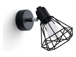 Sollux Lighting Lámparas de pared Lunova moderno de acero - 1 fuentes luminosas 4000K - L.18 x A.18 cm - Negro