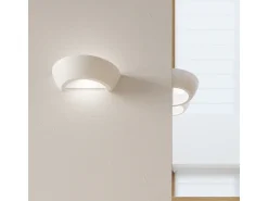Online Sollux Lighting Lámparas de pared Luxis moderno de cerámica/vidrio - 1 fuentes luminosas 3000K - L.34 x A.8 cm - Blanco