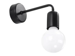 Discount Sollux Lighting Lámparas de pared Luxra desván de acero - 1 fuentes luminosas 3000K - L.8 x A.8 cm - Negro